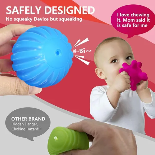 Miniatura 4 de Juguetes Montessori para bebés de 3 meses en adelante, pelotas de bebé de 3 a 12 meses para bebés y niños pequeños de 3 meses, juego de múltiples