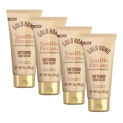 Gold Bond Vanilla Dream - Crema de manos suavizante, lujosa crema de manos diaria con manteca de karité para ayudar a aumentar la humedad de la piel