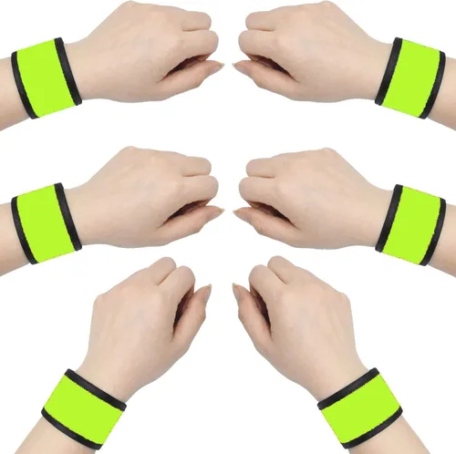 Miniatura 17 de Pulseras LED que brillan con luz para el brazo, bandas de muñeca intermitentes de alta visibilidad, luces de equipo de seguridad para ciclismo