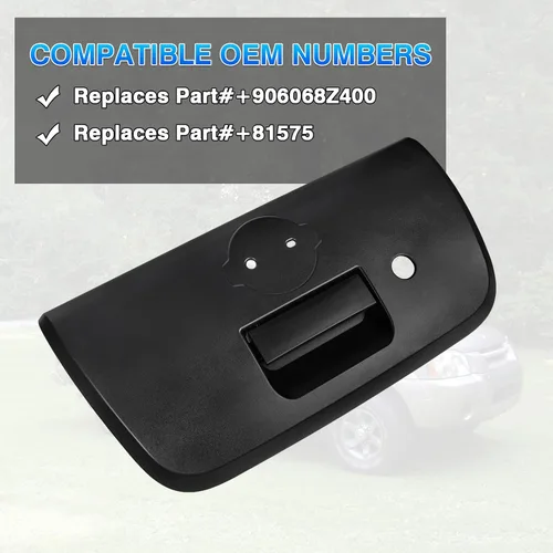 Miniatura 4 de Ajuste personalizado para manija de portón trasero Toyota Tundra 2000-2006, manija de pestillo de cierre plateada, accesorios de reemplazo para auto