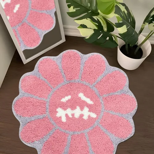 Miniatura 21 de Trippy Alfombra de Cara Feliz Alfombras Geniales Tufted de Secado Rápido Tapetes de Baño para Baño Antideslizantes Tapete de Baño Absorbente de Agua