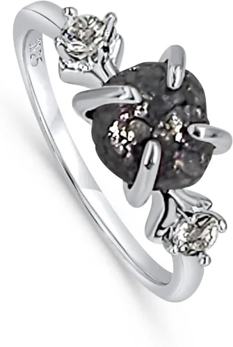 Miniatura 11 de Anillo de cristal crudo real con piedra natal, plata de ley, oro blanco, regalo de joyería para ella, regalo de Navidad, Día de la Madre