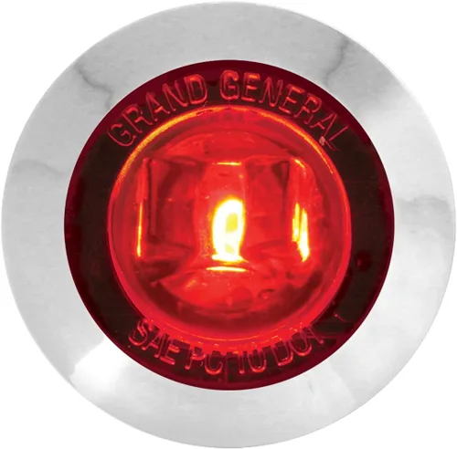 GG Grand General 75222 Mini luz LED de doble función de 1-1/4 pulgadas con bisel de plástico cromado para camiones, remolques, cuatrimotos, UTV, RV