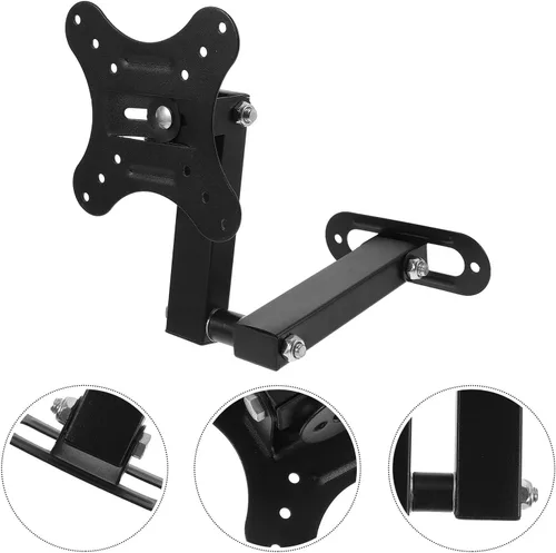 Miniatura 8 de Soporte de pared para monitor ajustable para pantallas de TV retráctil con soporte estable y función giratoria de inclinación, soporte de TV que