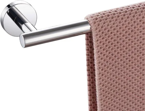 Miniatura 11 de Miyili Toallero de cocina pequeño de 9 pulgadas, de acero inoxidable, para gabinete, barra de toalla de mano, barra de toalla, barra redonda