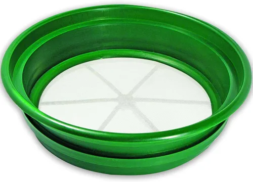 Miniatura 13 de SE Sartén de prospección de oro apilable clasificador de 13.25 pulgadas de ancho, bandeja de tamizado de malla de acero inoxidable de 1/4 pulgadas
