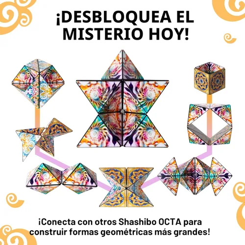 Miniatura 4 de Shashibo OCTA - Juguete sensorial para ansiedad que cambia de forma, juego magnético STEM para niños inteligentes de 8 a 12 años, adolescentes