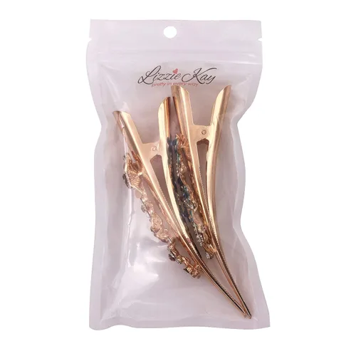 Miniatura 7 de 2 pinzas para el cabello de metal con pico de cocodrilo y pico de cocodrilo, estilo bohemio, iris, libélula, para mujer