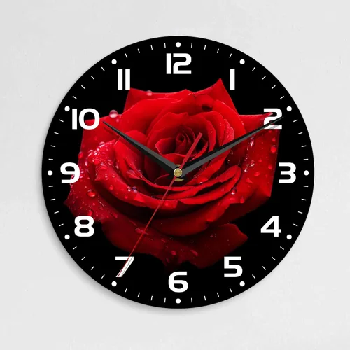 Miniatura 10 de Reloj de pared, 10 pulgadas, silencioso, sin tictac, decoración de cocina para el hogar, funciona con pilas, para baño, dormitorio, sala de estar