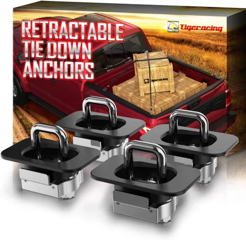 Miniatura 10 de Anclajes de amarre retráctiles para caja de camioneta, anillo en D lateral compatible con F150 2015-2026 / 2017-2026 F250 F350 Super Duty / Raptor