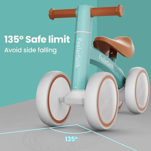Miniatura 5 de Bicicleta de equilibrio para bebés de 1 año, niños y niñas, primera bicicleta para niños con 4 ruedas de iluminación colorida Bicicleta