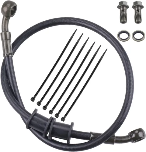 Manguera de aceite para embrague y freno, línea de acero trenzada, para motocicleta, ATV, moto de motocross, go kart (longitud de la manguera de
