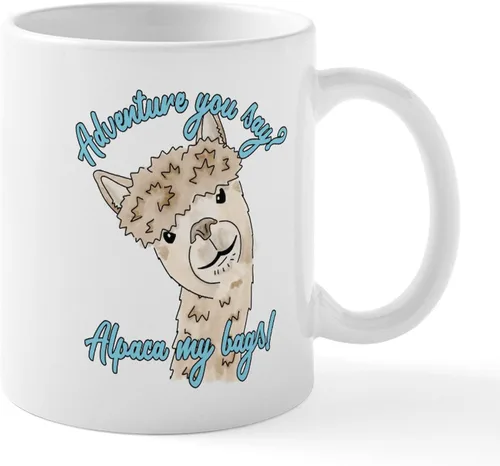 Miniatura 12 de CafePress A Is For Alpaca Taza de café de cerámica de 11 oz (11.0 fl oz)