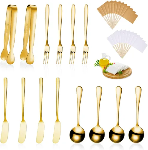 Patelai Accesorios para Tableros de Charcutería Juego de Utensilios de Charcutería Cuchillos Esparcidores de Queso y Mantequilla de Acero Inoxidable