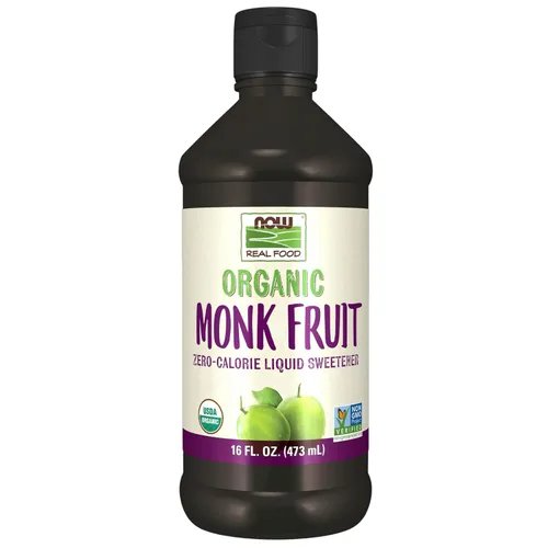 Miniatura 10 de NOW Foods, Líquido de fruta de monje orgánico certificado, edulcorante líquido sin calorías, sin OMG, bajo impacto glucémico, 2 onzas