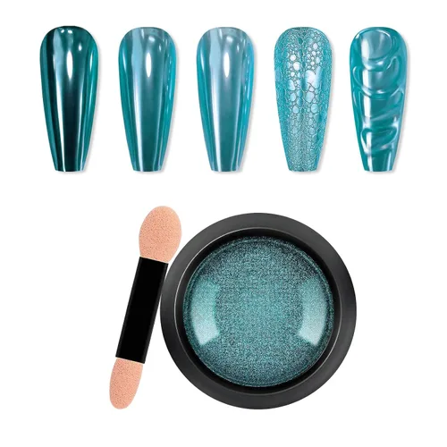 Miniatura 12 de Polvo de uñas cromado de espejo metálico para uñas de gel, polvo holográfico de cromo, para decoración de uñas en el hogar, salón de bricolaje