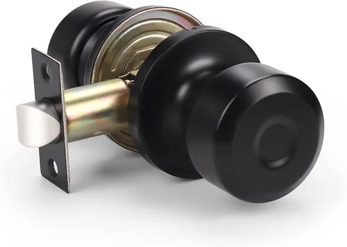 Miniatura 29 de KNOBWELL Paquete de 4 pomos de puerta cuadrados modernos para paso, pomos de puerta interiores, manija de puerta de pasillo y armario, color negro