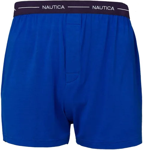 Miniatura 4 de Nautica Boxer Modal de algodón para hombre con bragueta funcional, sin etiquetas, paquete de 3