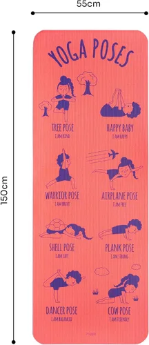 Miniatura 7 de Myga Estera de Yoga para Niños con Estampado de Seda, Estera de Yoga Antideslizante para Ejercicio de Niños, Fitness, Yoga y Mindfulness, Estera