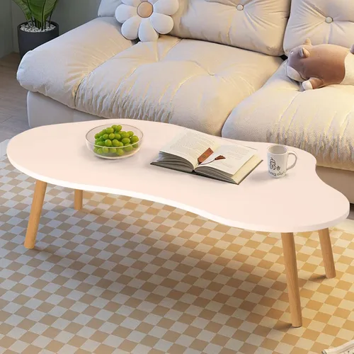 Miniatura 4 de Mesa de centro pequeña, moderna mesa de centro de mediados de siglo, mesa de té retro única, fácil montaje, ahorro de especias, mesa central