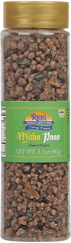 Rani Mitha Paan (Sweet Paan) Tarro de PET de 3.1 oz (90 g) ~ Tratamiento digestivo indio después de la comida | Vegano | Apto para gluten | Sin OMG