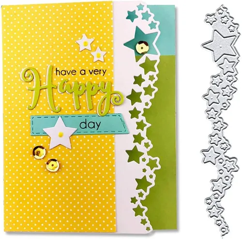 Miniatura 3 de Troqueles de corte de estrellas, moldes de plantilla de metal, herramienta de grabado en relieve para hacer tarjetas, álbumes, álbumes de recortes