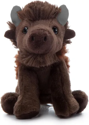 Miniatura 2 de The Petting Zoo Peluche de bisonte, regalos para niños, animales del zoológico Wild Onez Babiez, juguete de peluche de bisonte de 6 pulgadas