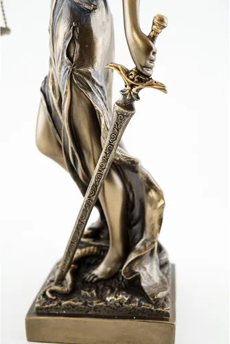 Miniatura 7 de Top Collection Estatua de La Justicia con acabado en bronce de 12.5 pulgadas