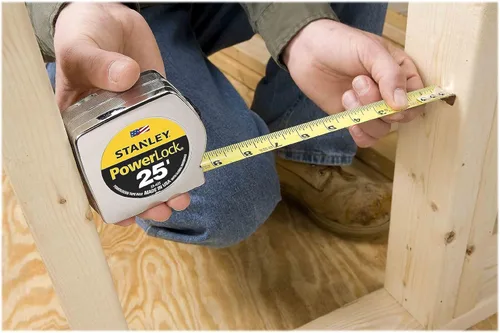 Miniatura 5 de Stanley 33425 Powerlock II Cinta Métrica de Retorno Automático, 1 pulgada x 25 pies, Cromo/Amarillo