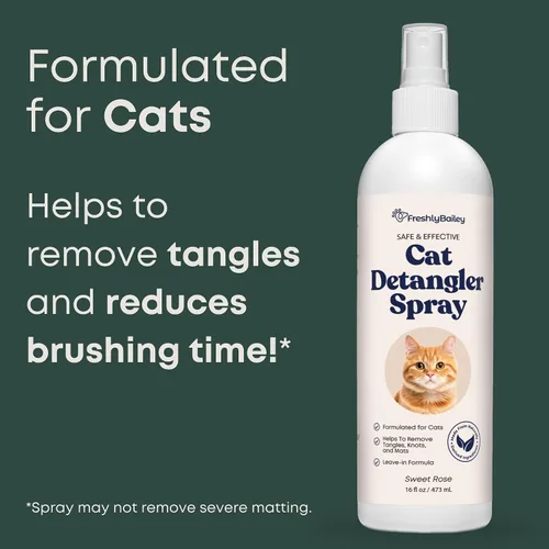Miniatura 3 de Freshly Bailey Spray desenredante para gatos – Spray desenredante para mascotas – Desenredante natural y acondicionador sin enjuague para tu gato