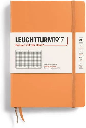 Miniatura 70 de LEUCHTTURM1917 - Cuaderno de tapa dura mediano A5 con 251 páginas numeradas para escritura y diario (verde menta, con puntos)