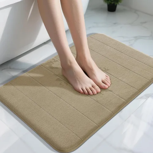 Miniatura 108 de Yimobra Tapete de baño de espuma viscoelástica, súper suave, absorbente, antideslizante, de secado rápido, lavable a máquina, tapete para bañera
