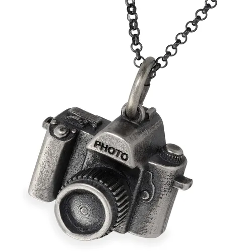 Miniatura 16 de Handmade Pendant Necklace Big sterling silver necklace on ball chain for men pendants necklace camera pendant necklace photographer necklace photo