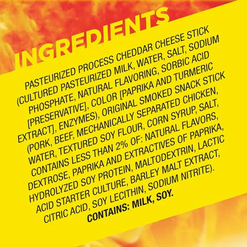 Miniatura 3 de Slim Jim Original 'N Cheese - Palito de carne ahumada, fácil de llevar, para la escuela, el trabajo y los viajes, aperitivos de carne de 0.9 onzas