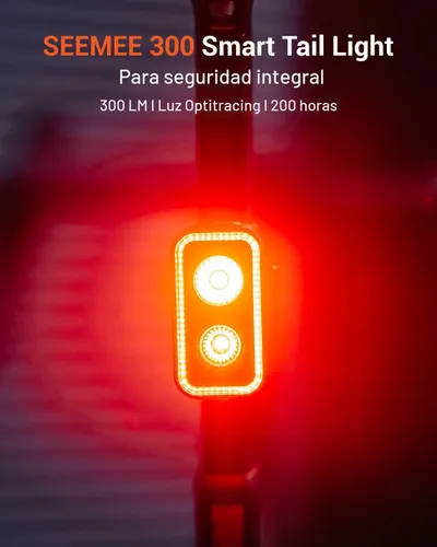 Miniatura 2 de MagicShine SEEMEE - Luz trasera para bicicleta 300/400, luz trasera de bicicleta de 300/400 lúmenes, sensor de freno inteligente visible de 360°