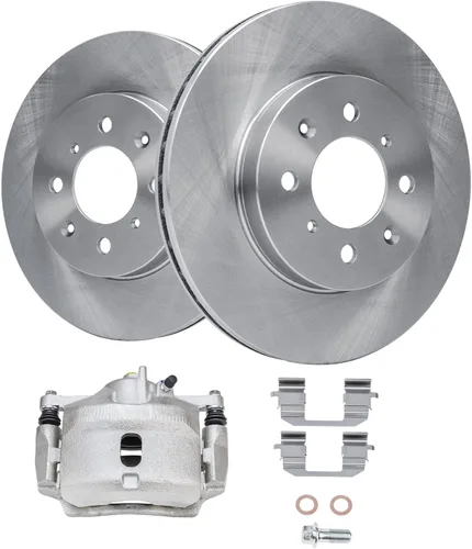 Miniatura 33 de Detroit Axle - Kit de freno delantero para Volkswagen Golf Jetta City Beetle Rotores de freno de disco de repuesto pastillas de freno de cerámica