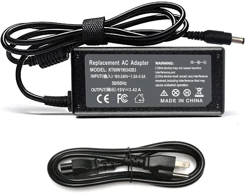 Cargador portátil de 65 W 19 V 3.42A para Toshiba Satellite C55 C55D C55T C655 C655D C675 C855 C855D L55 L655 L675 L755 L775 L775D L855 P755 P845 T