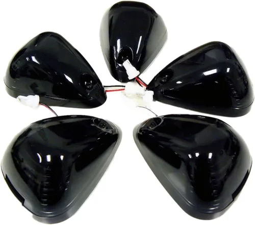 Miniatura 3 de VMS RACING CAB - Marcadores de luces de techo, 5 piezas con base en lentes ahumados, montaje CRL 264143BK compatible con Ford F250 F350 F450 F550