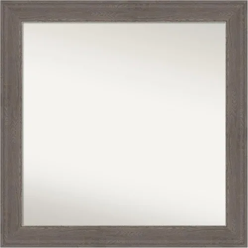 Miniatura 259 de Amanti Art Espejo de pared personalizado no biselado (24.5 x 24.5 pulgadas), marco gris marrón alta, varios tamaños personalizados, espejo de baño