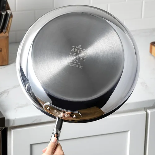Miniatura 7 de All-Clad D3 - Cacerola de acero inoxidable de 3 capas de 6 cuartos, apta para inducción, horno y parrilla, resistente hasta 600°F, ollas y sartenes