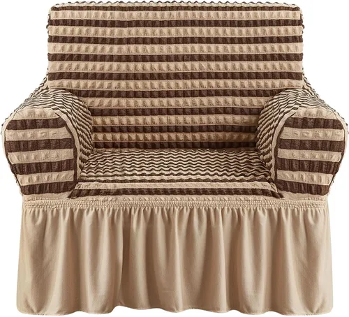 Miniatura 25 de NICEEC Funda de sofá biplaza beige de 1 pieza, funda de sofá de fácil ajuste, universal, de alta elasticidad, duradero, protector de muebles