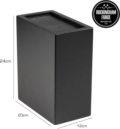 Miniatura 2 de Rockingham Forge Soporte universal vertical para 20 cuchillos de hasta 7.9 in de largo, color negro mate