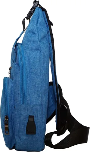 Miniatura 88 de Nupouch Mochila cruzada antirrobo, carga USB, mochila ligera para viajes, senderismo, todos los días