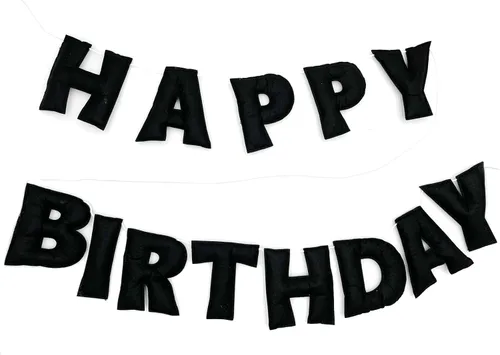Meygajoe - Cartel de feliz cumpleaños de fieltro preencordado, guirnalda reutilizable, decoración de pancarta de cumpleaños, letrero personalizado