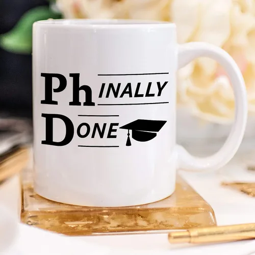 Miniatura 3 de YouNique Designs Phinally Done - Taza de café, 11 onzas, regalos de doctorado para graduados de doctorado, divertida taza de doctorado, graduación