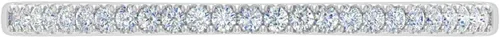 Miniatura 3 de Anillo apilable de oro de 10 quilates con diamantes blancos redondos de 0.08 quilates (ctw)