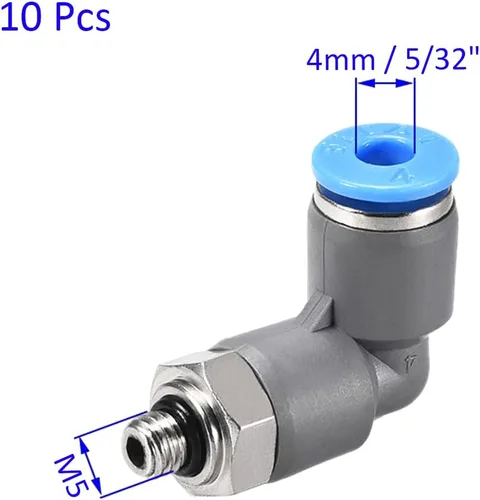 Miniatura 3 de M METERXITY Paquete de 10 accesorios de aire para conectar codos – Conectores neumáticos de liberación rápida, se aplican a la conexión de tubería