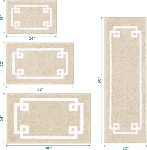 Miniatura 2 de HOMEIDEAS Alfombra de baño, suave y absorbente de agua, alfombra de microfibra de felpa esponjosa antideslizante para bañera y ducha