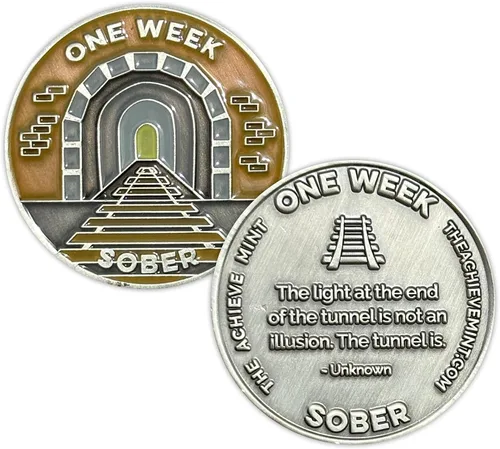 Miniatura 23 de Ficha sobria de 8 meses Chip sobrio de ocho meses Regalo no AA, medallones no religiosos para hombres y mujeres que celebran la sobriedad