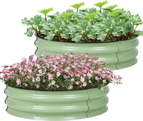 Miniatura 29 de Aoodor Aluzinc - Cama de jardín modular 2 en 1 elevada de metal, 63 pulgadas de largo x 32 pulgadas de ancho x 32 pulgadas de alto, maceta